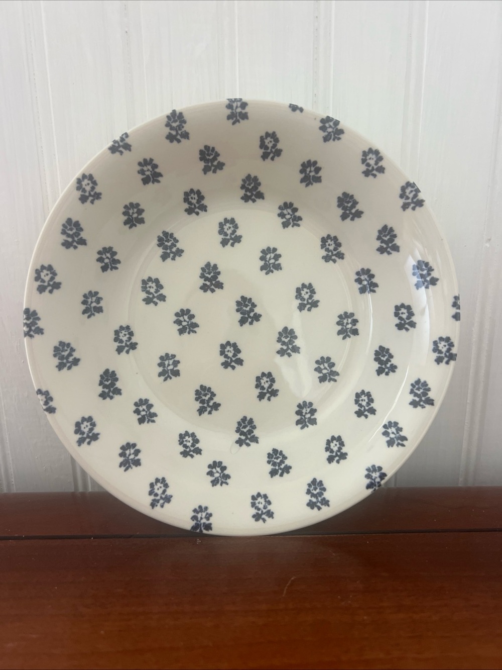 Ralph Lauren Denimware Nellie 7” Soup Bowl Blue Floral White Made In England